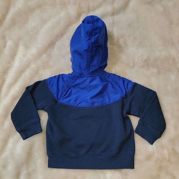 NIKE BLUE HEAVYWEIGHT ZIP HOODIE, SIZE 24 MONTHS - Picture 6 of 6